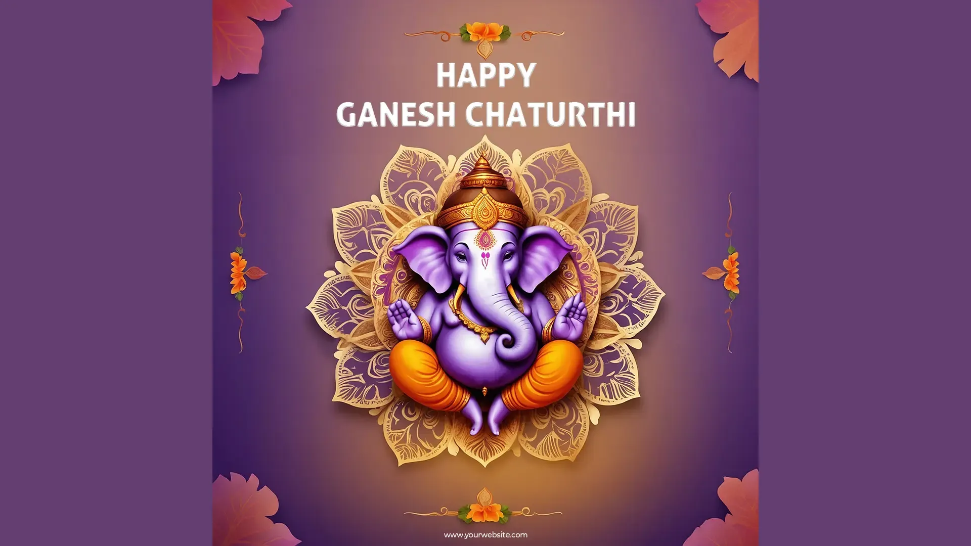 Happy Ganesh Chaturthi with Mandala Art Instagram Post image